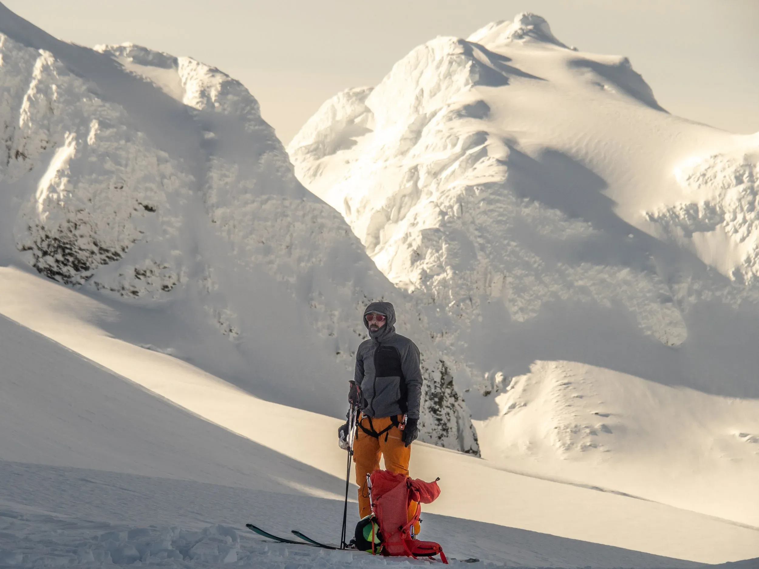 Preparation for the final push at the Matier-Joffre Col. Slalok in the back.