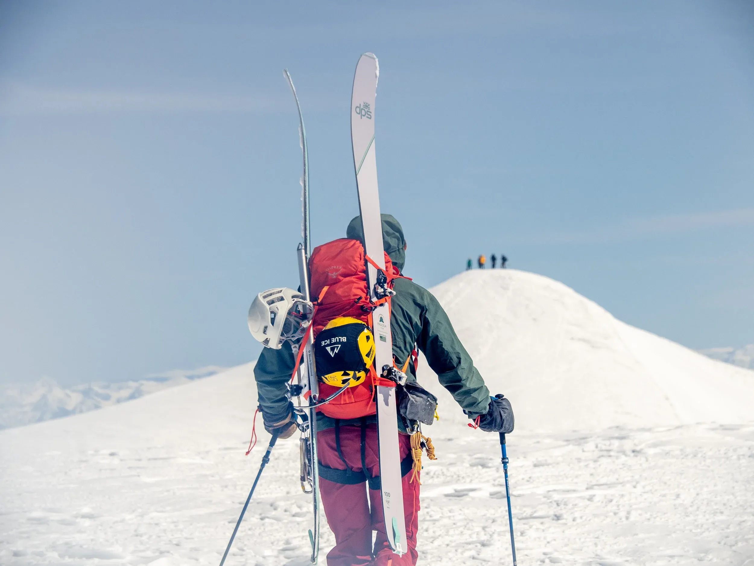 On top of the summit plateau, true summit within reach just ahead