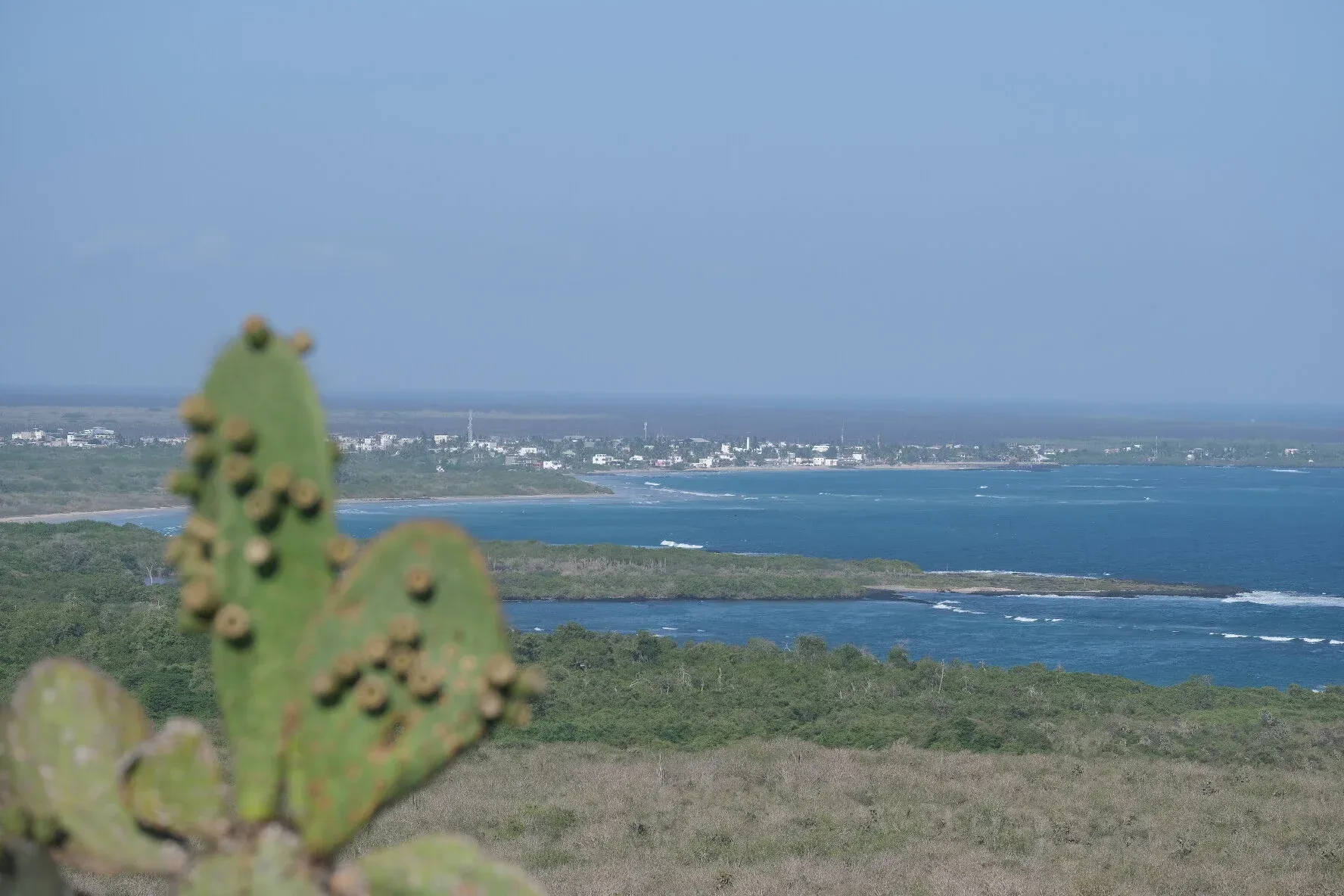 Lookout view back to the town of Puerto Villamil
