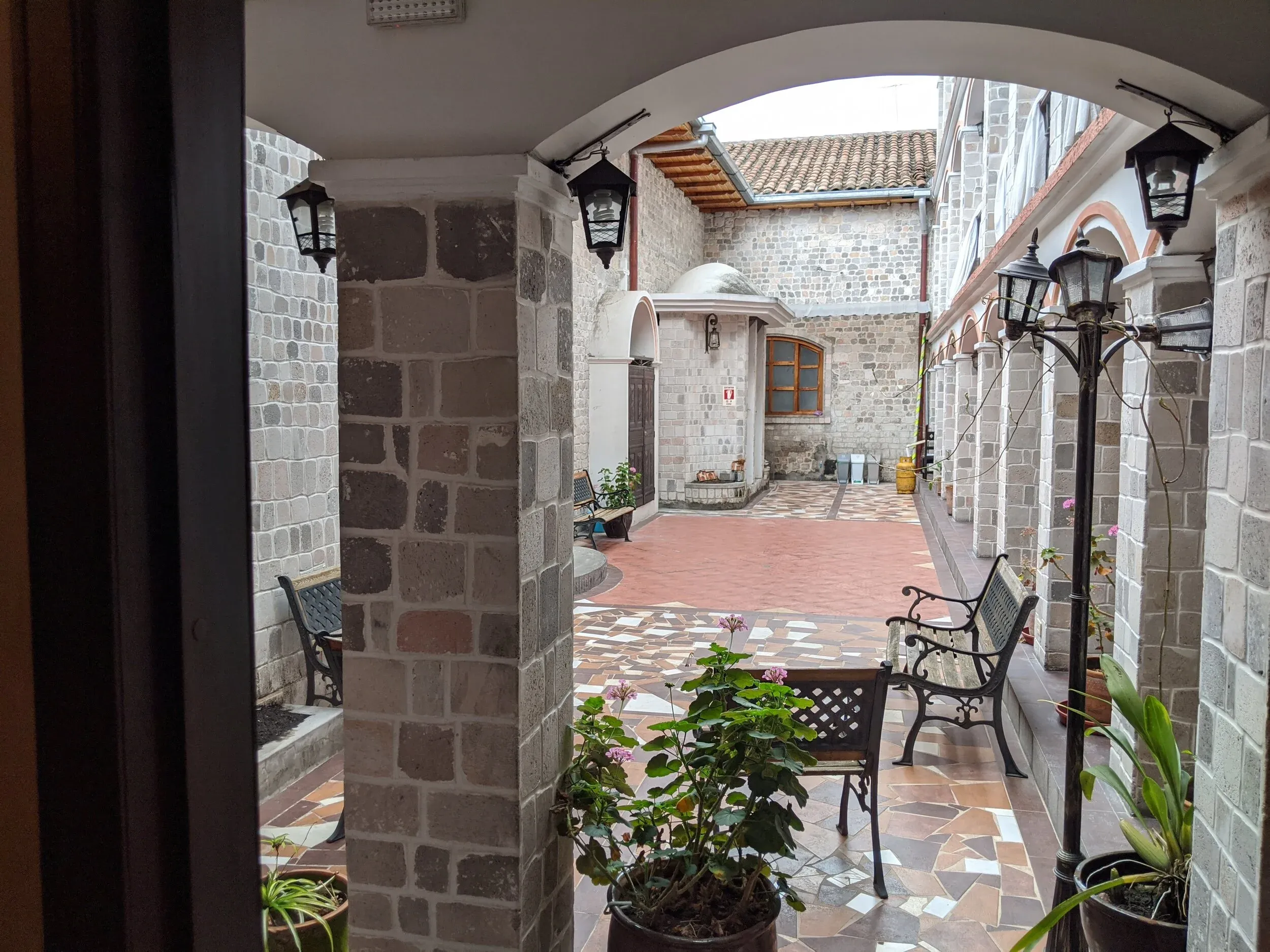 A beautiful restored colonial villa made for nice accommodations at $30/night including breakfast.