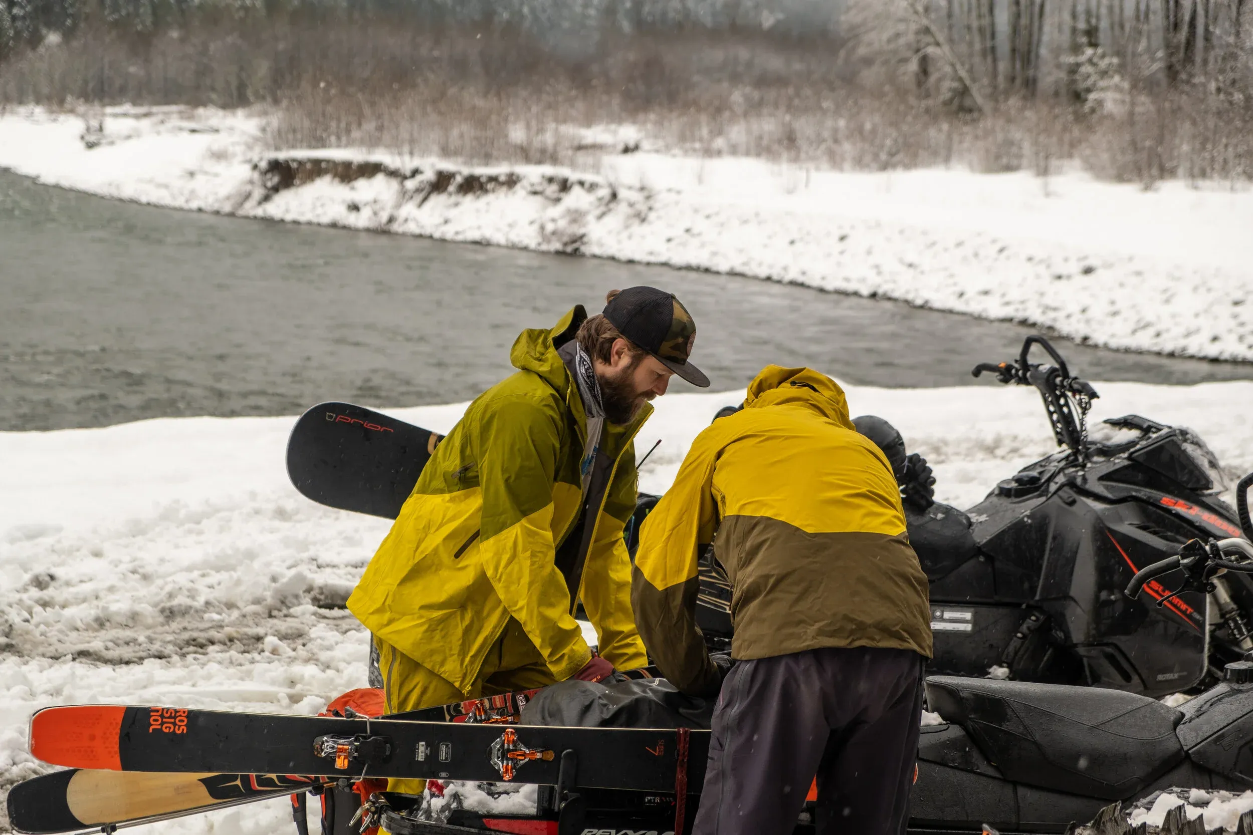 Team Dad - I assume Andrew teaching Sterls how to properly craft a makeshift diaper out of Gore Tex scraps
