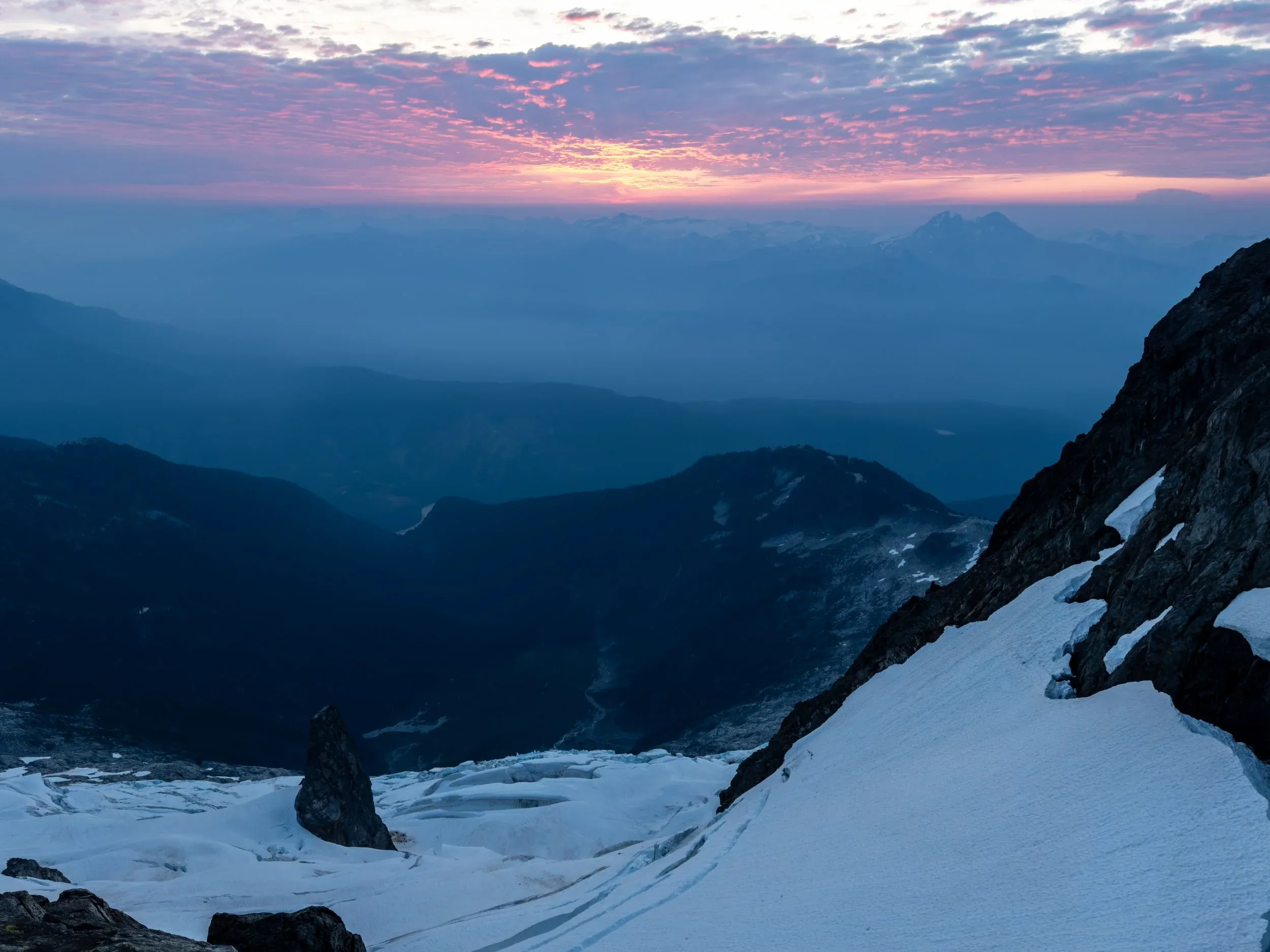 Sunrise above Garibaldi Provincial Park