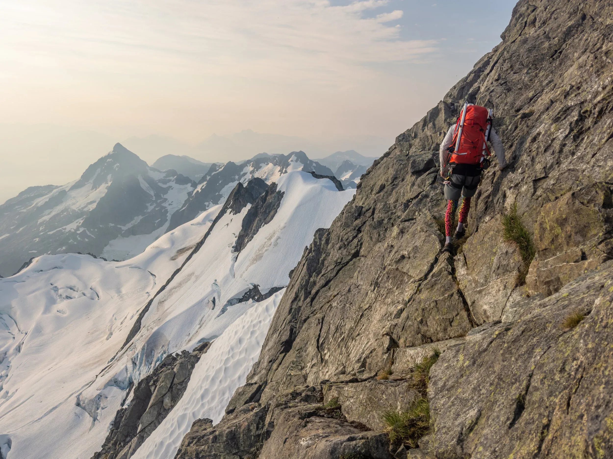 Back on fantastic solid alpine granite for the final push to the summit