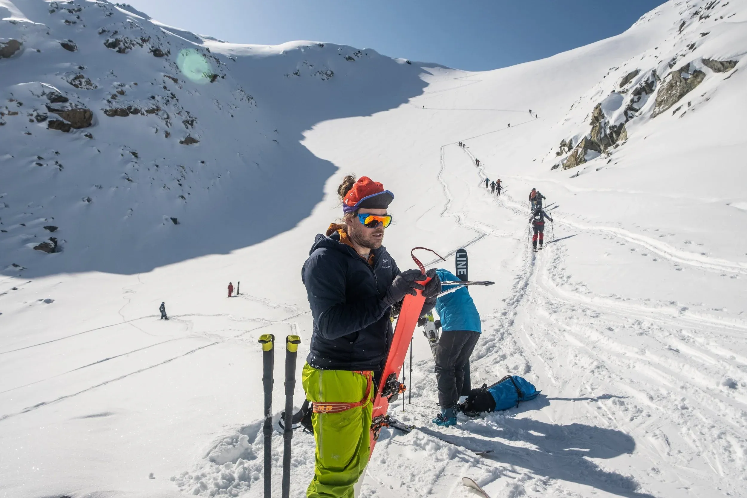 Still within the resort boundary, on the Blackcomb Glacier. First transition of many for the day