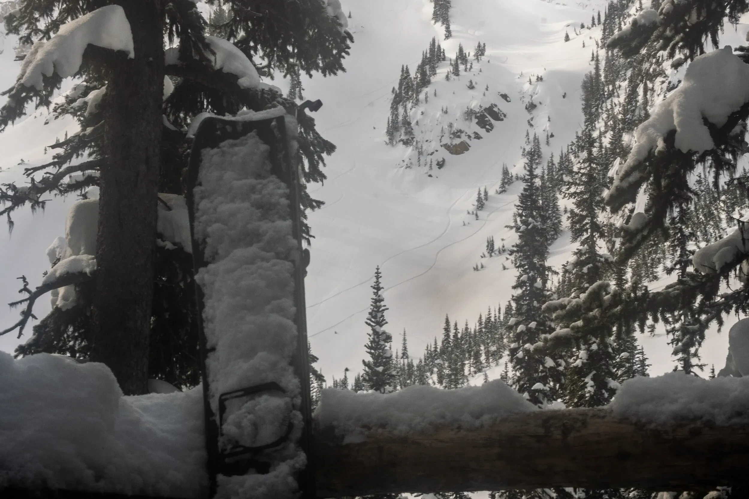 Traversed up and over for the “cabin lap gully” to end the day