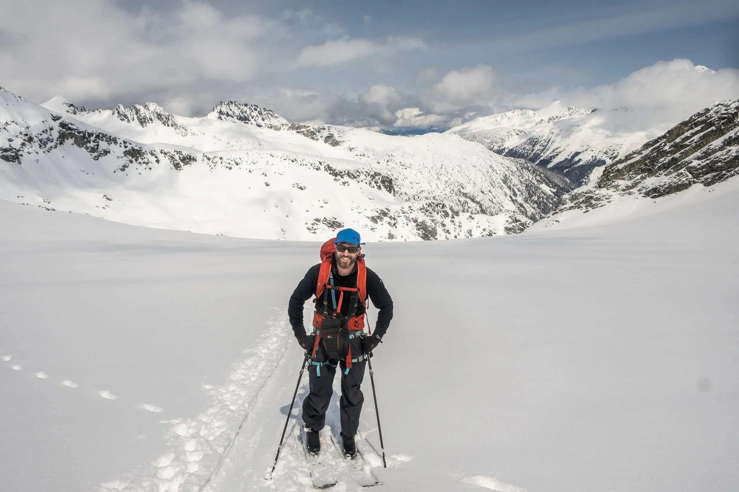 Trorey Glacier - feelin’ fresh at this point, but questioning the amount of camera gear being carried