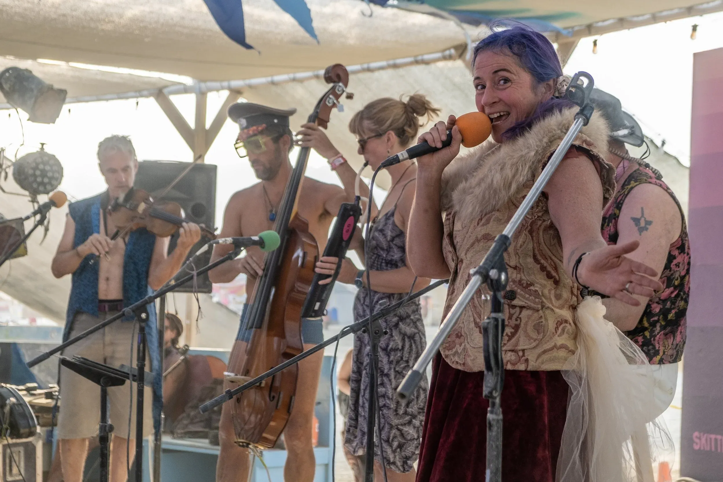 Campmates from the San Francisco bluegrass scene put on a great show at Centre Camp